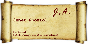 Jenet Apostol névjegykártya